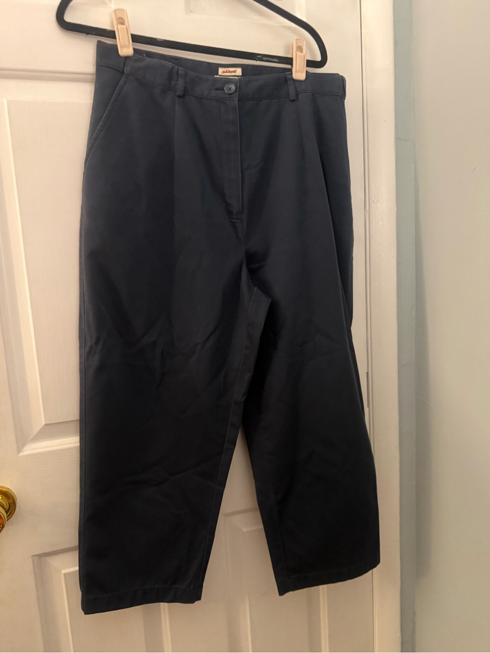L.L.Bean Original Fit Size 16 Regular Navy Cotton Chino Pants